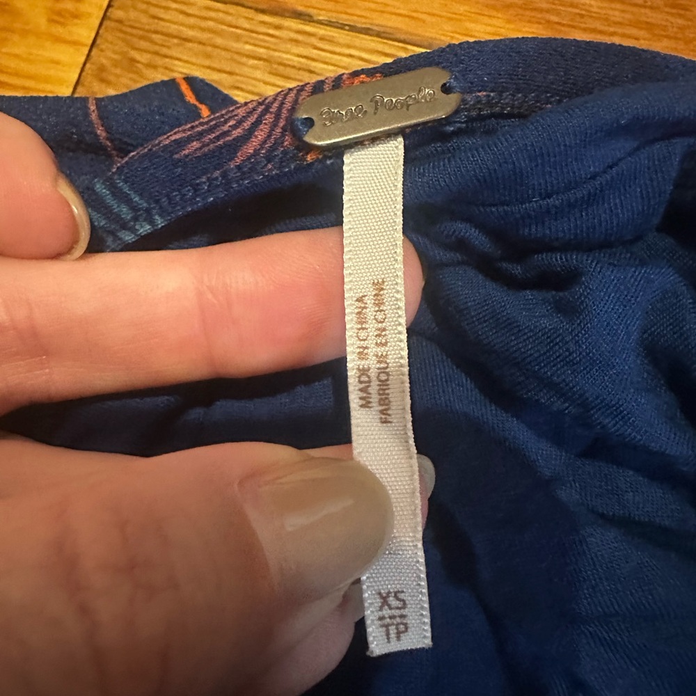 Free People Tropical Daydream Halter Mini Dress Blue Asymmetrical XS - Picture 5 of 9